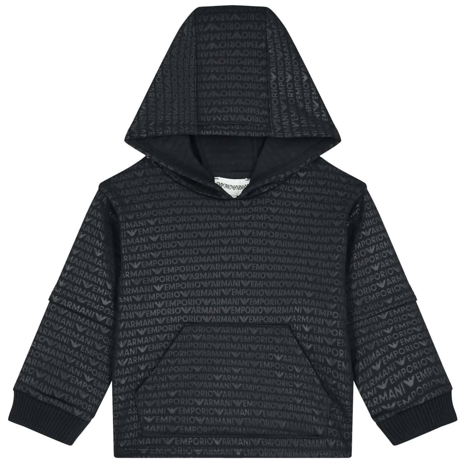 Younger Boys Navy Blue Logo Hooded Top, 1, hi-res image number null