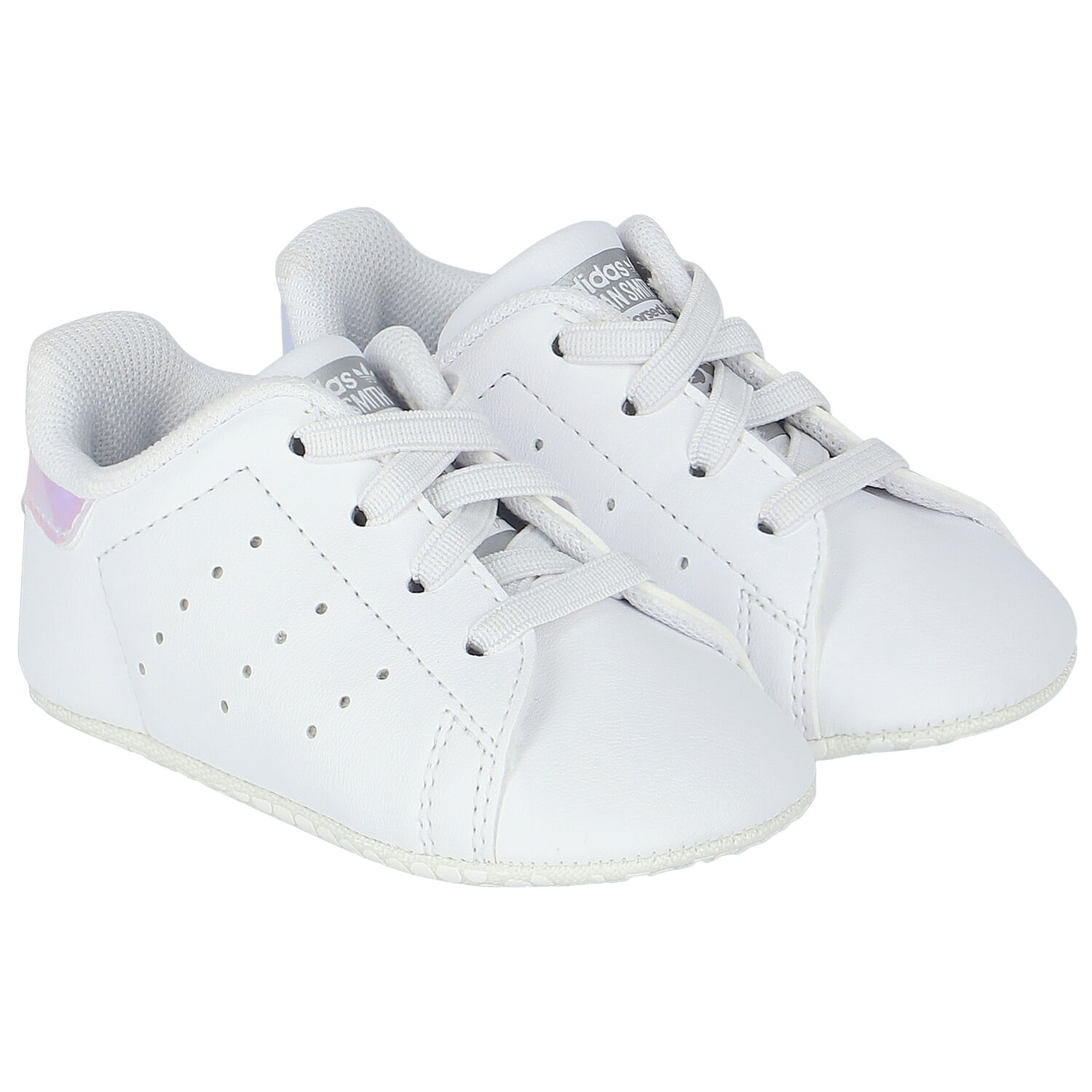 Baby Girls White Stan Smith Crib Pre Walker Shoes, 1, hi-res