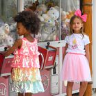 تيشيرت بنات بطبعة باللون الأبيض, 1, hi-res