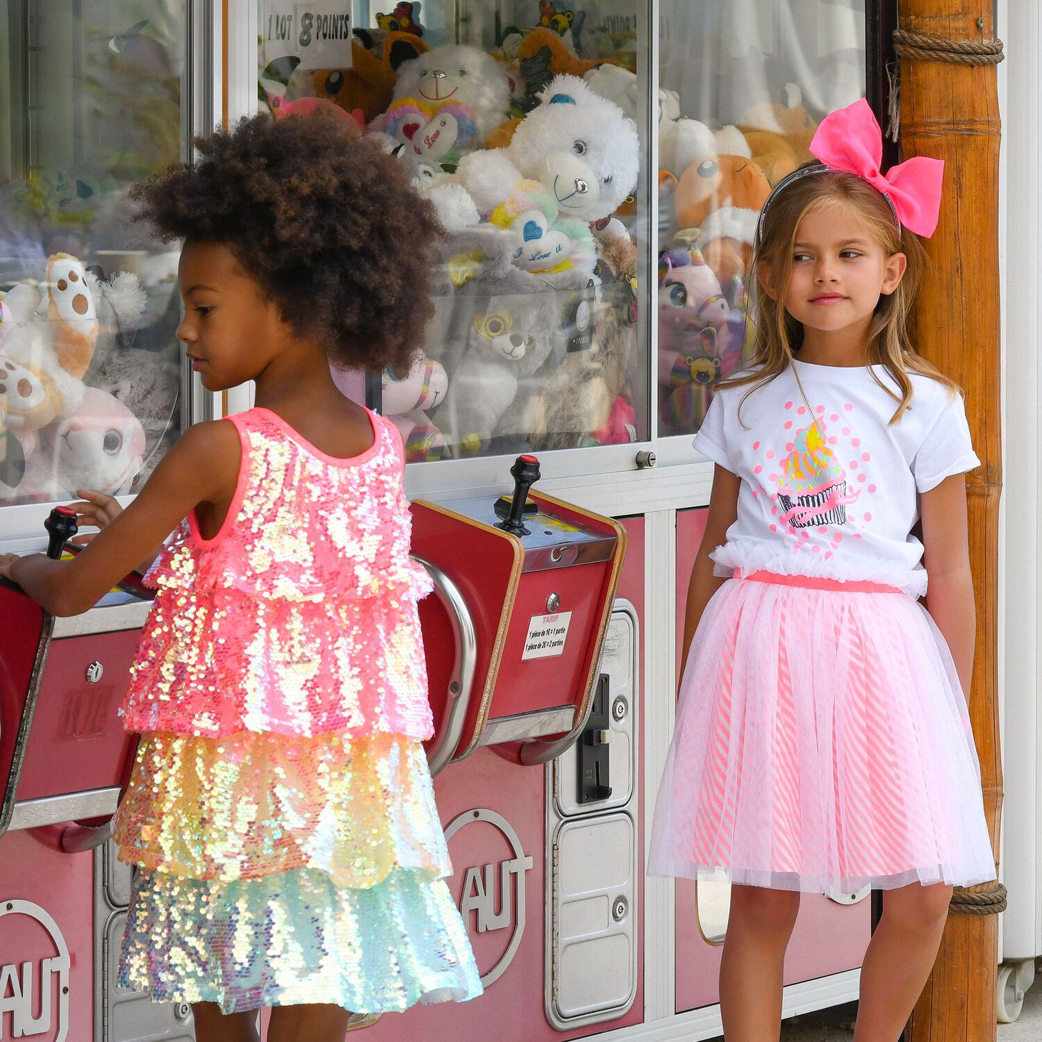 تيشيرت بنات بطبعة باللون الأبيض, 1, hi-res