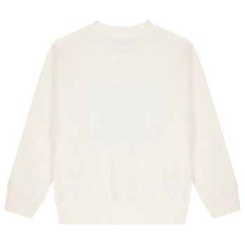 Boys Ivory Teddy Bear Logo Sweatshirt