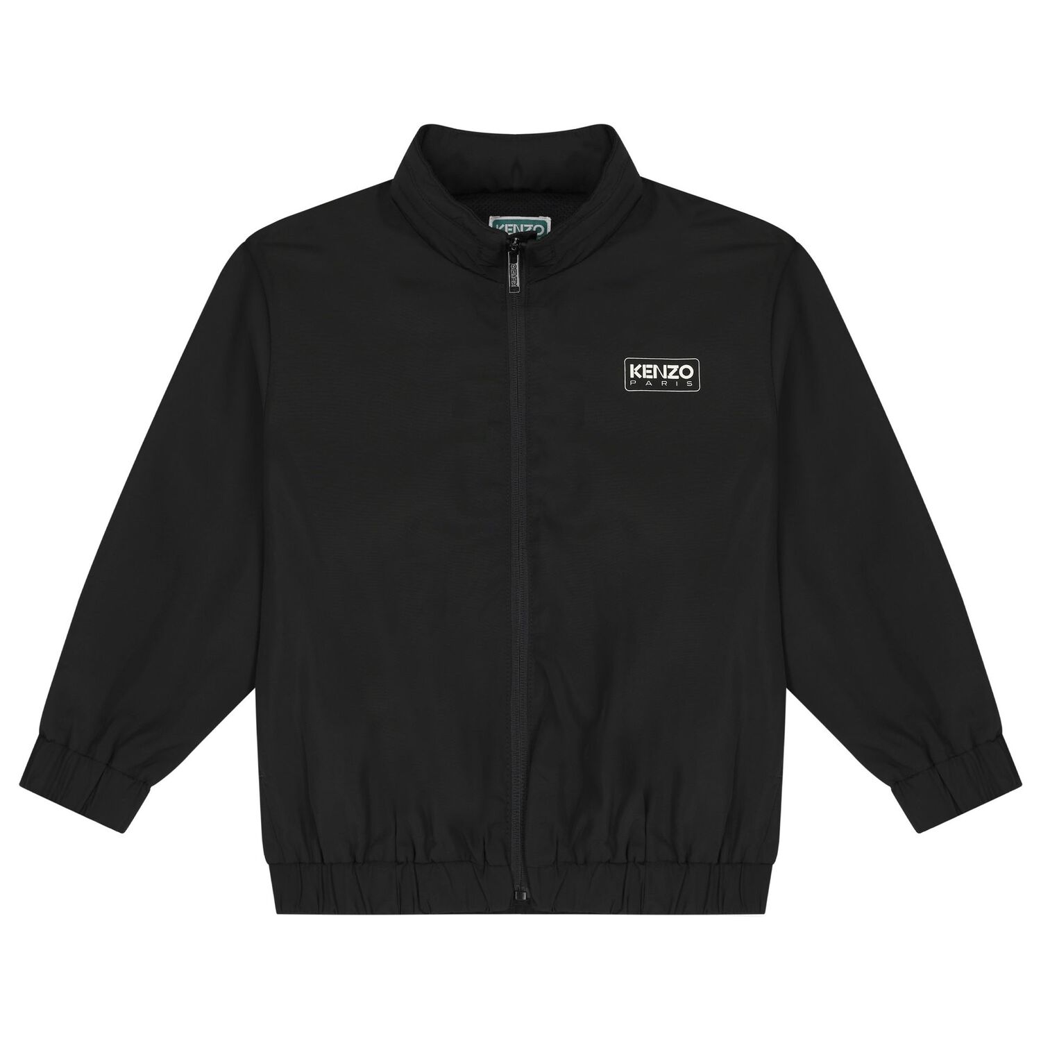 جاكيت هودي بالشعار باللون الأسود, 1, hi-res