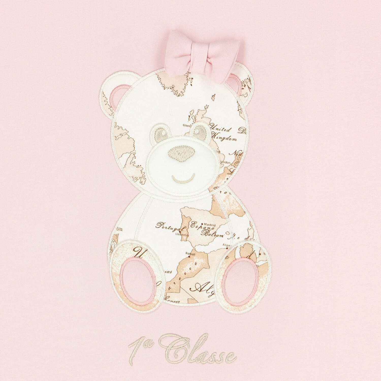 بطانية بطبعة خريطة باللون الوردى والبيج للبنات, 1, hi-res