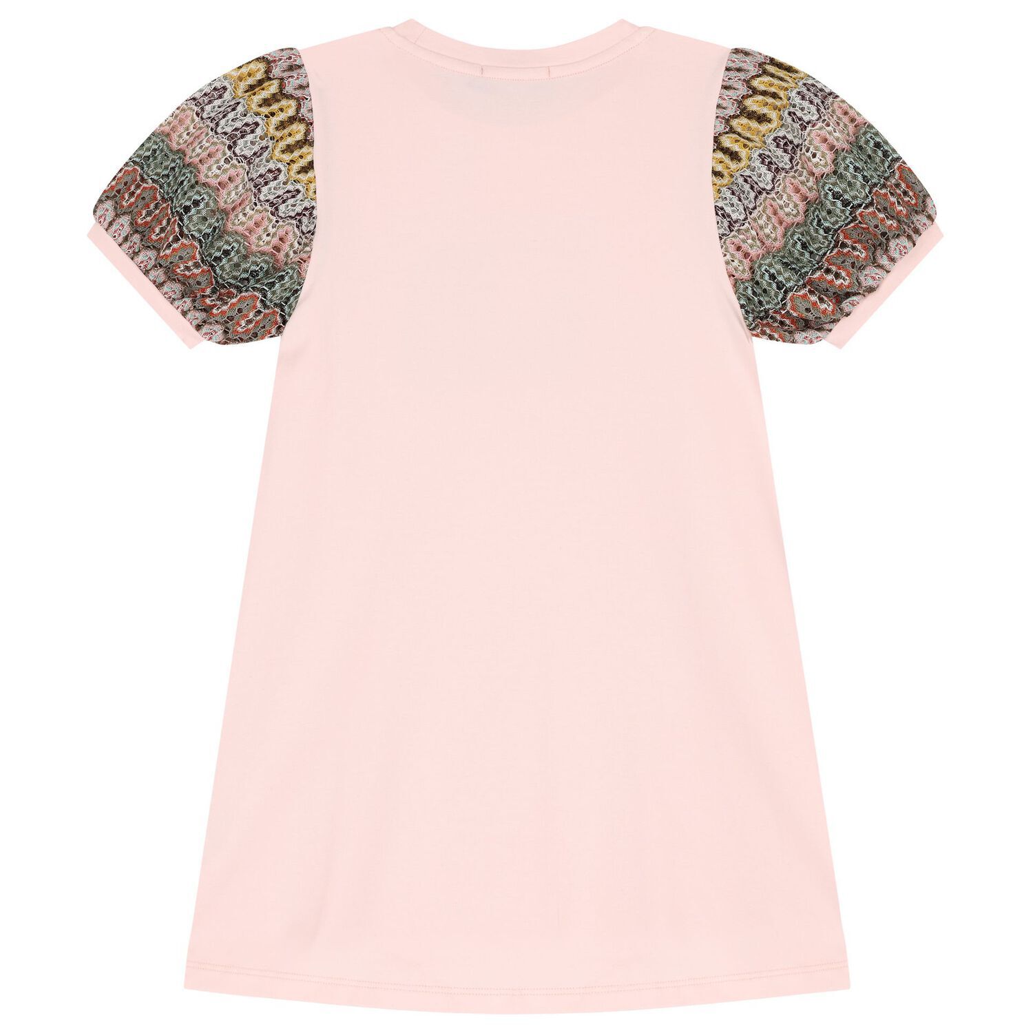 فستان بنات بالشعار باللون الوردي , 4, hi-res