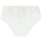 طقم بنات فستان ستان بطبعة الزهور باللون العاجي, 1, hi-res