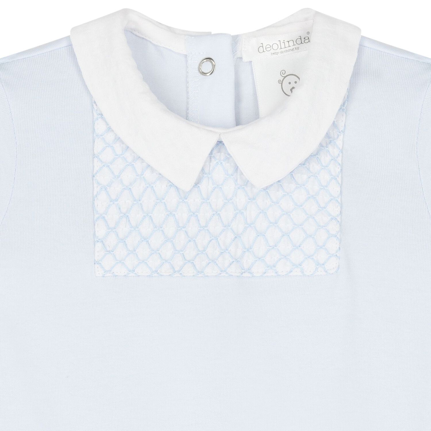 Baby Boys Blue Romper, 1, hi-res