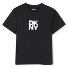 Boys Black Logo T-Shirt, 1, hi-res
