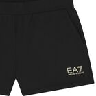 Girls Black Logo Shorts, 2, hi-res