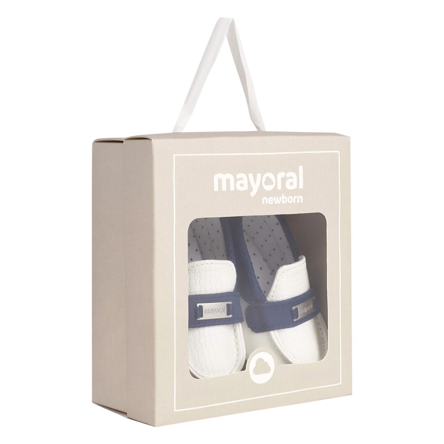 حذاء اولاد موكاسين باللون الابيض والازرق الداكن, 2, hi-res image number null