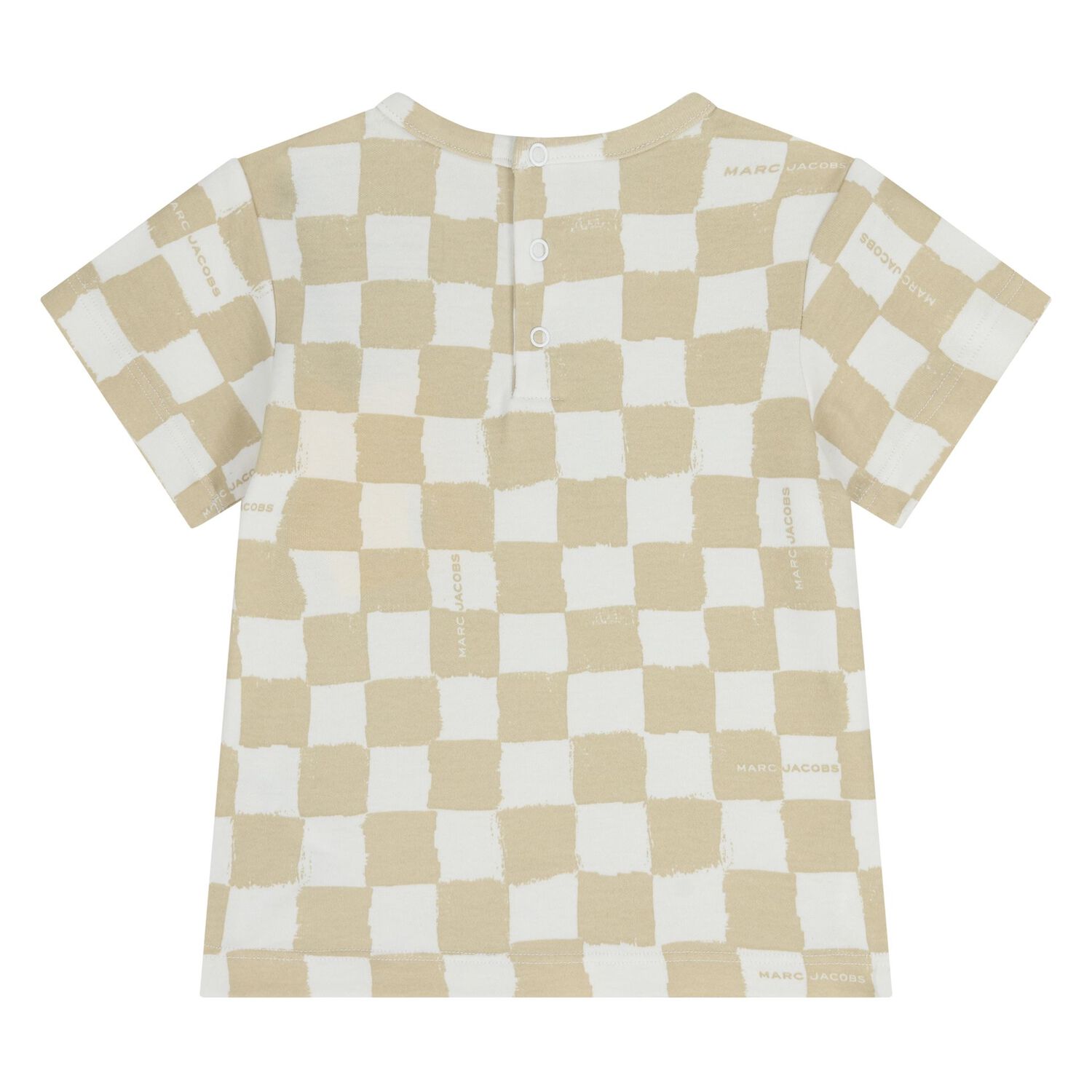 Younger Beige & White Check Shorts Set, 1, hi-res