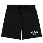 Boys Black Logo Shorts, 2, hi-res