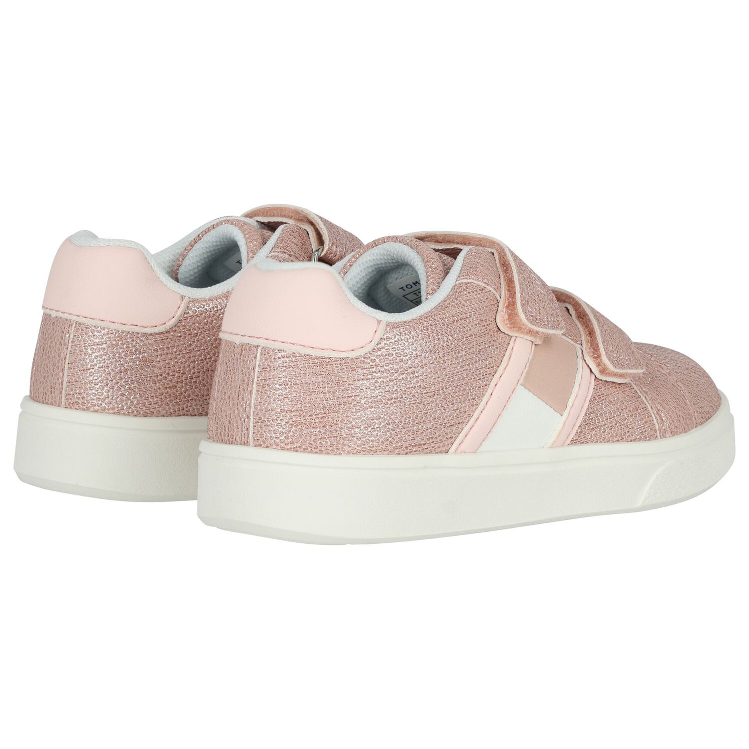Girls Pink Logo Trainers, 1, hi-res
