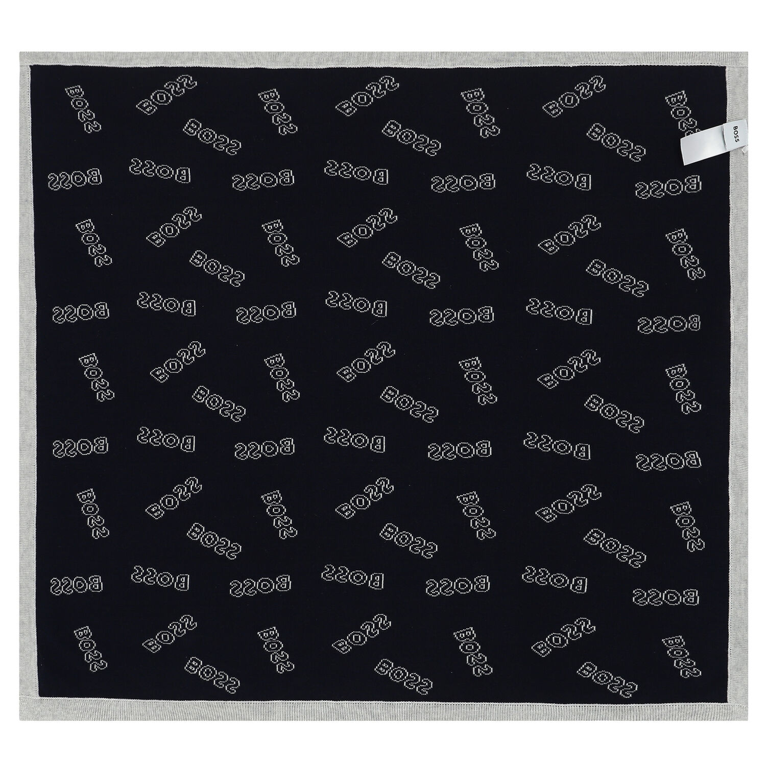 Baby Boys Grey Logo Blanket, 4, hi-res
