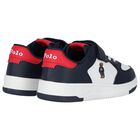 Boys White Logo Trainers, 1, hi-res