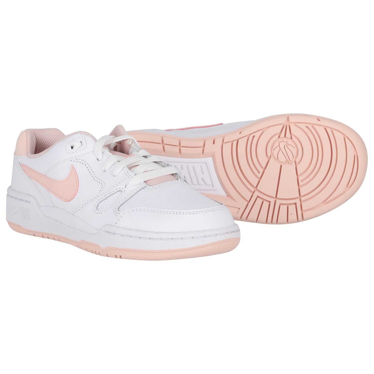 Girls White & Pink Full Force Low Trainers, 2, hi-res