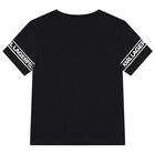 Boys Mini Me Black Logo T-Shirt, 2, hi-res