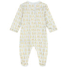 White & Gold Logo Babygrow Gift Set, 1, hi-res