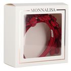 Girls Red Diamante Flower Headband, 1, hi-res