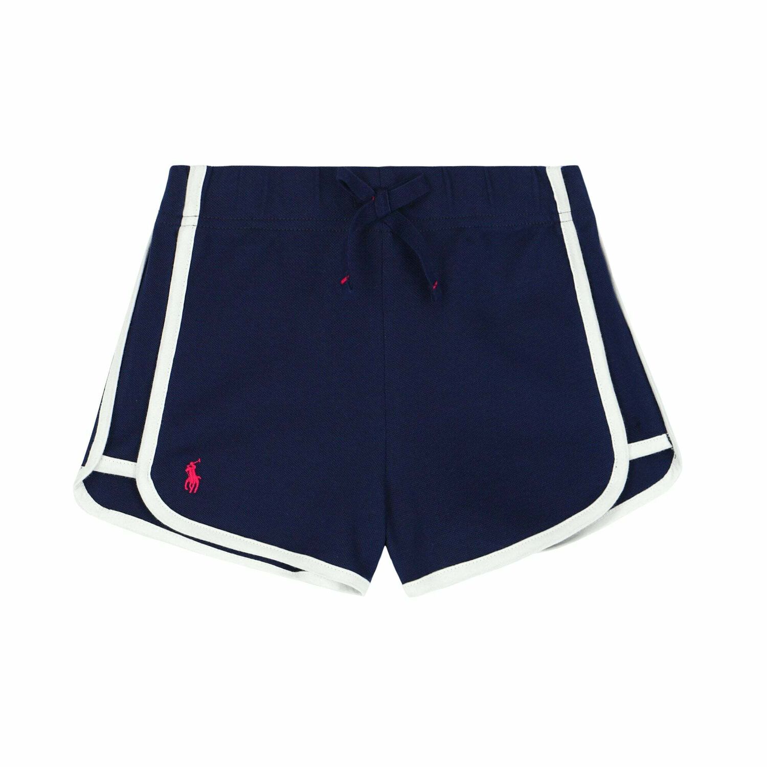 Girls Navy & White Logo Shorts, 1, hi-res image number null