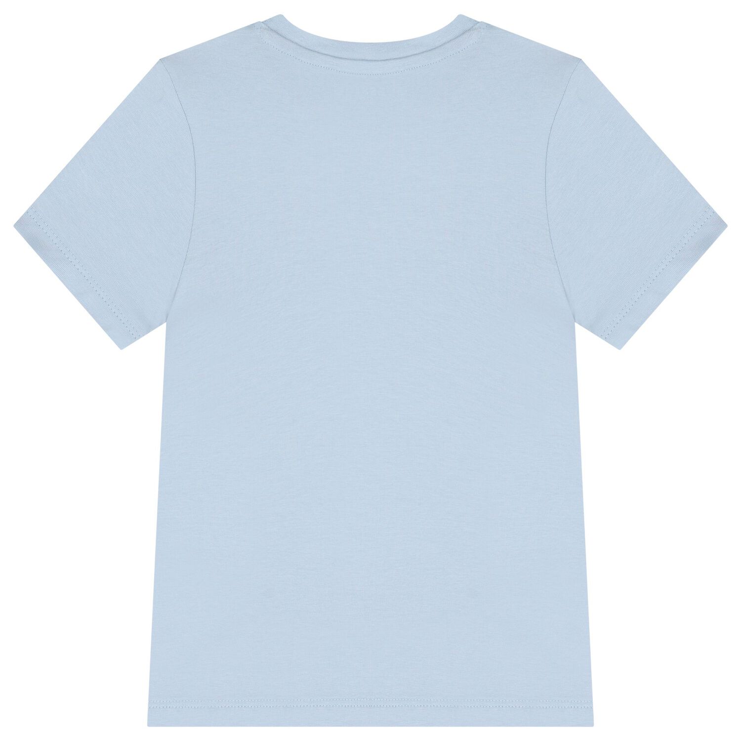 تيشيرت بنات قطن بشعار الدب باللون الأزرق , 1, hi-res