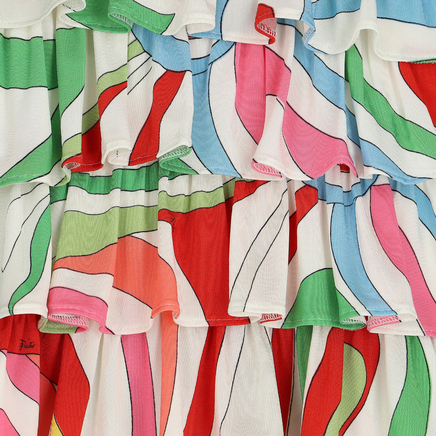 Younger Girls Ivory Marmo Dress, 1, hi-res