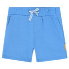 Boys Blue Teddy Shorts, 1, hi-res