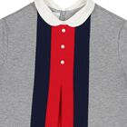 فستان رمادي مخطط للبنات, 1, hi-res