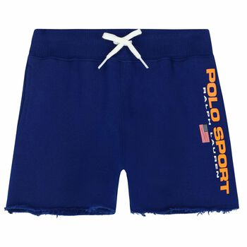 Older Girls Blue Logo Shorts