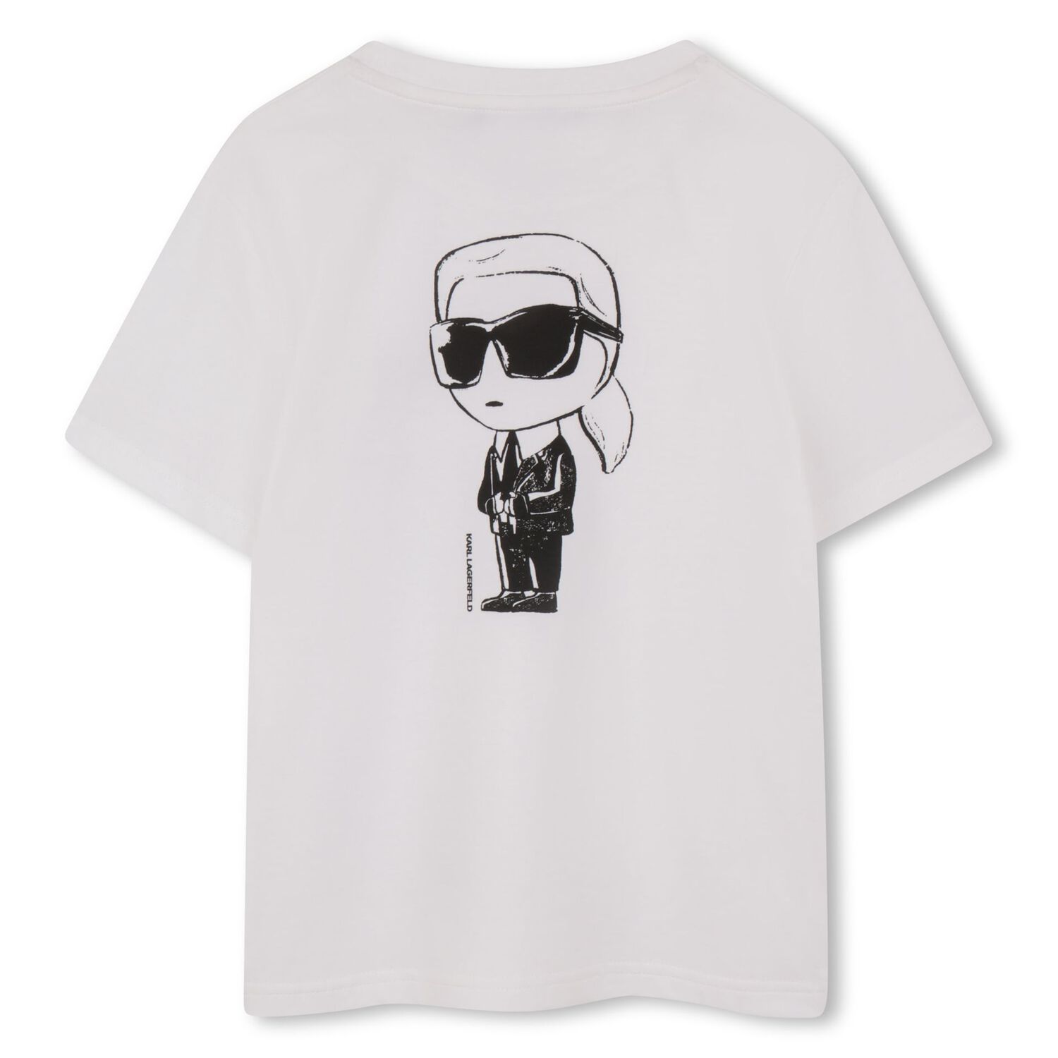Boys Mini Me White Ikonik Karl Logo T-Shirt, 2, hi-res