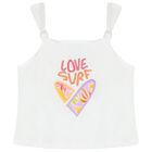 Girls White & Lilac Shorts Set, 1, hi-res
