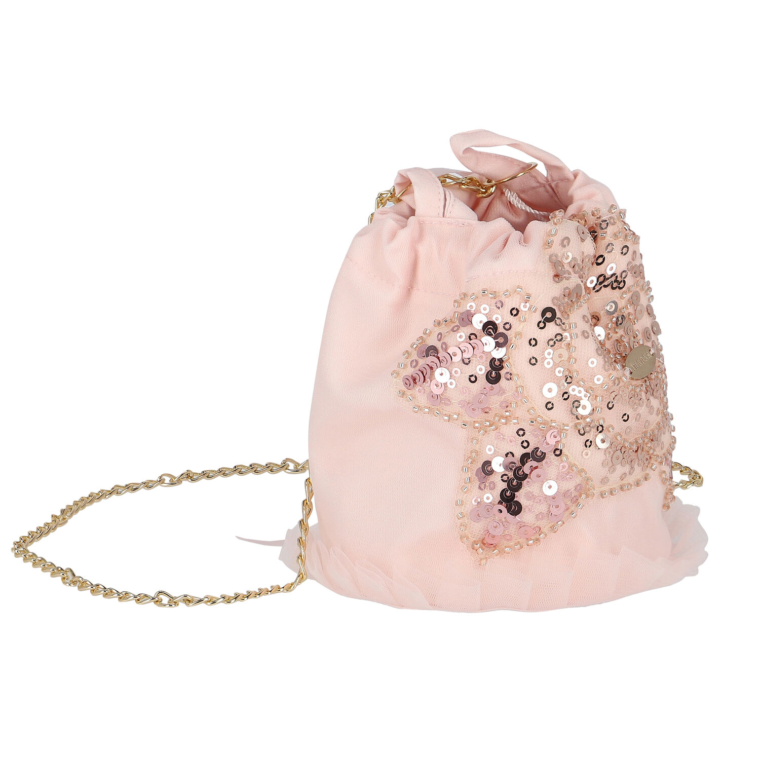 Girls Pink Embellished Sequin Bag, 1, hi-res
