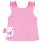 بدله سباحه للبنات مع قبعه باللون الوردى , 2, hi-res