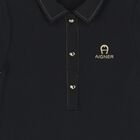 Girls Black Logo Polo Dress, 1, hi-res