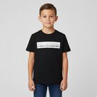 Boys Black Logo T-Shirt, 1, hi-res