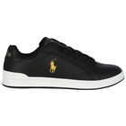 Boys Black Logo Trainers, 1, hi-res