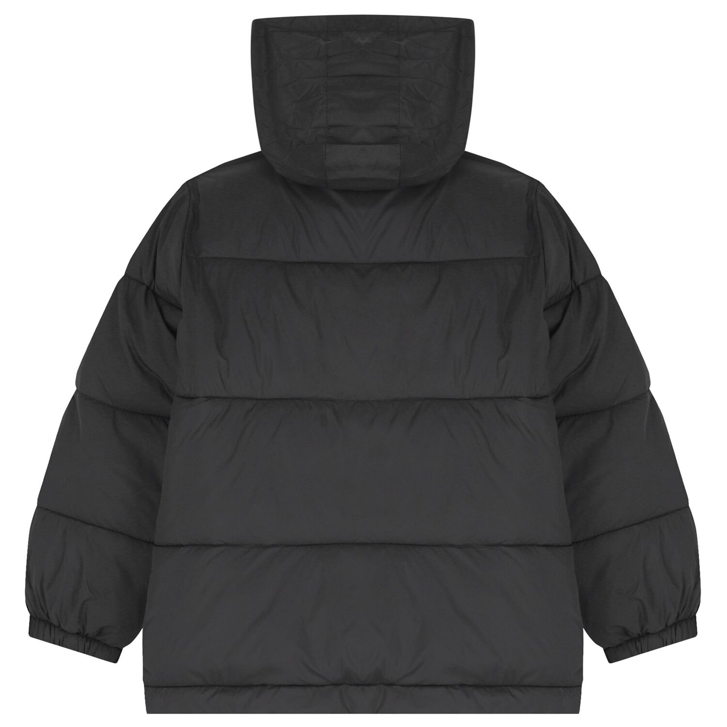 Boys Black & Green Tartan Reversible Puffer Jacket , 1, hi-res