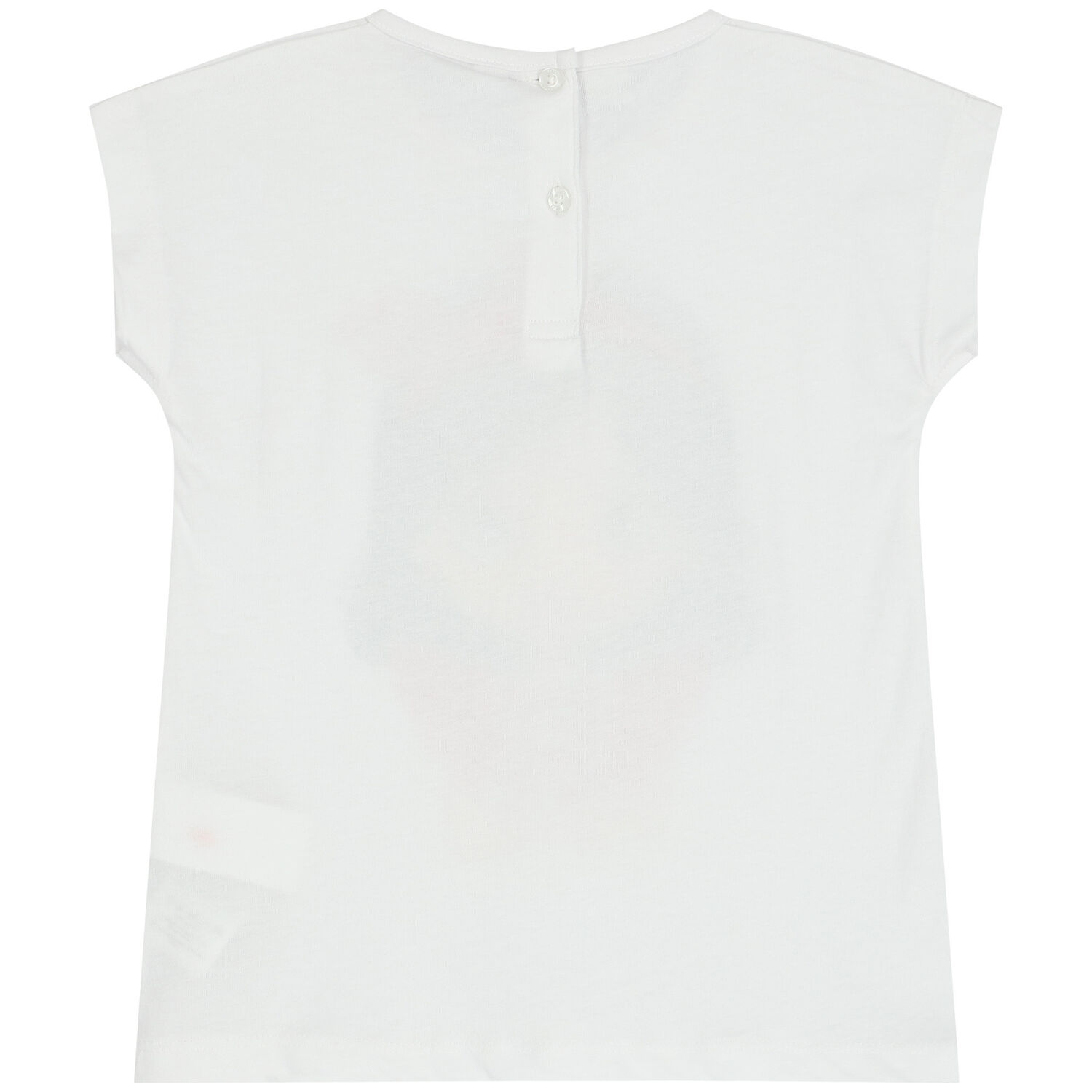 تيشيرت بنات لامع باللون الابيض والوردى, 1, hi-res