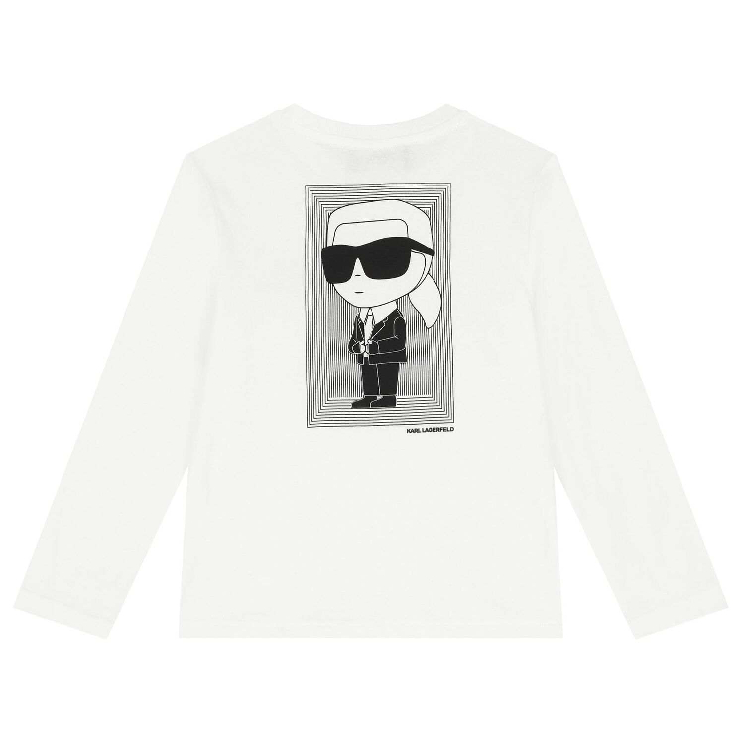 Boys White Logo Long Sleeve Top, 1, hi-res image number null