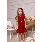 فستان بنات من الترتان باللون الأحمر, 1, hi-res