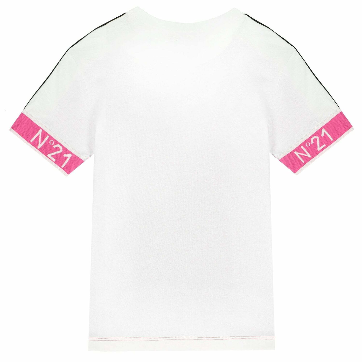 Girls Pink & White T-shirt, 1, hi-res