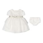 Baby Girls Ivory Tulle Dress Set, 1, hi-res