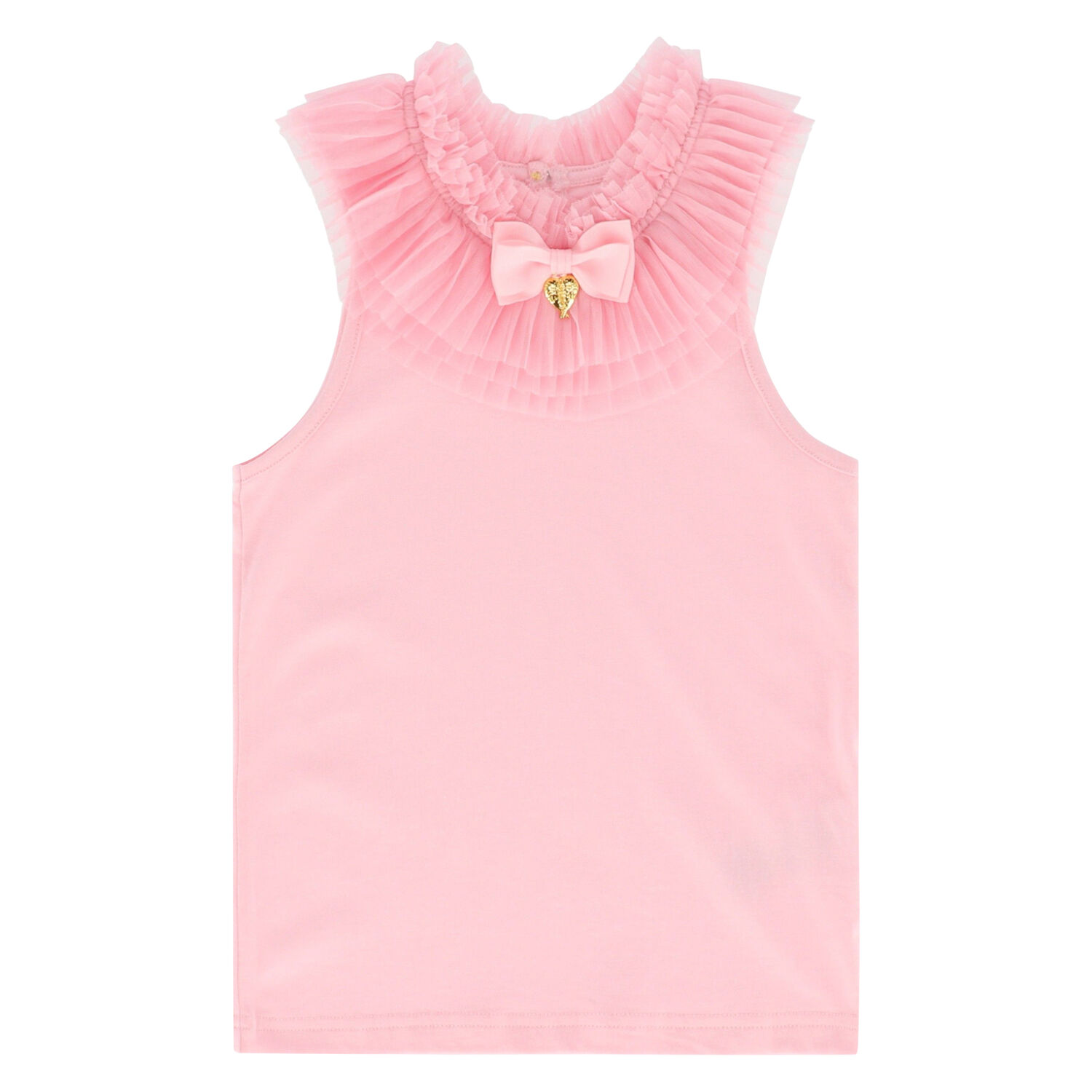 Girls Pink Tulle Top, 1, hi-res image number null