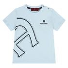 Younger Boys Blue Logo T-Shirt , 2, hi-res