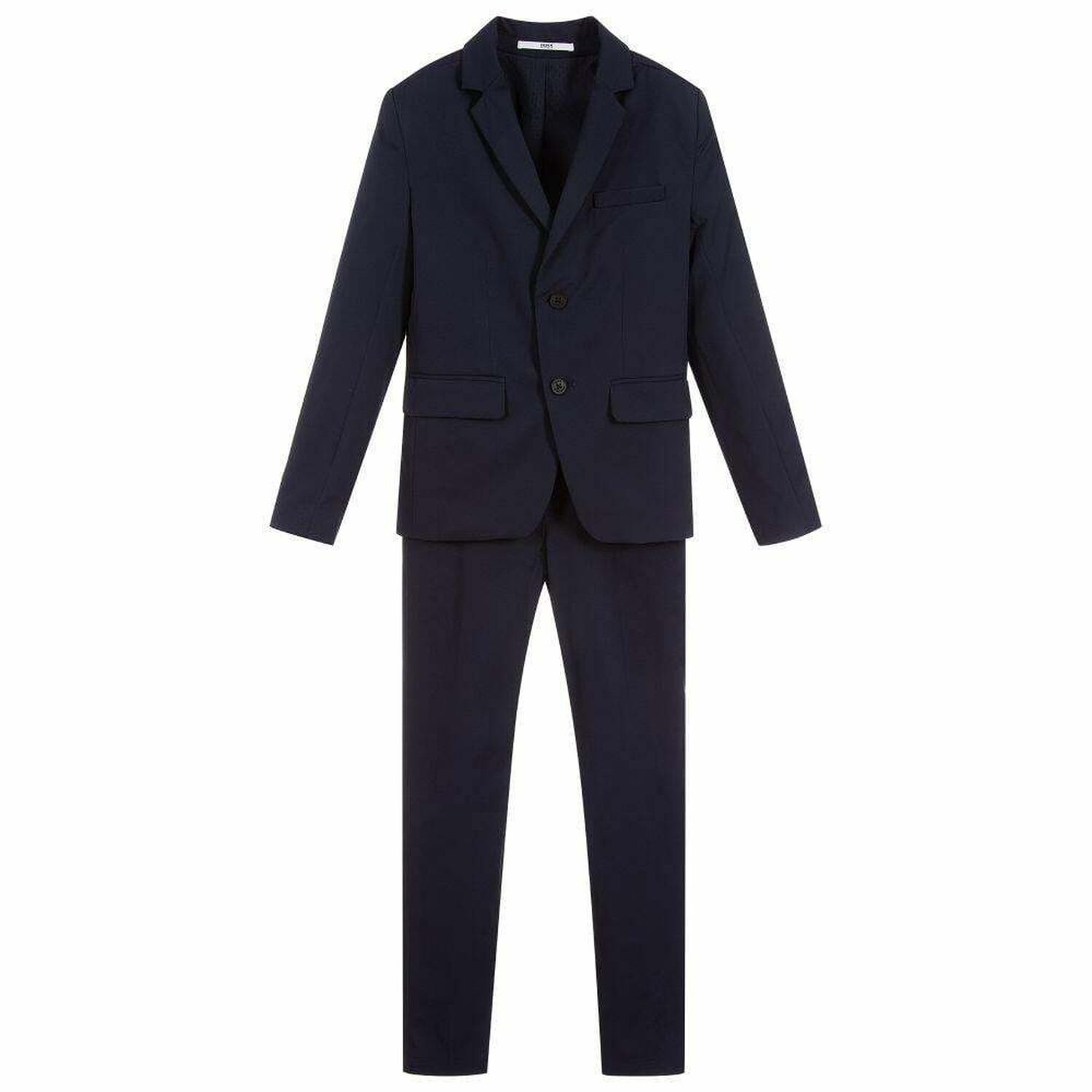Boys Navy Blue Suit, 1, hi-res