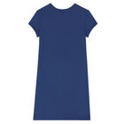 Girls Navy Bear Dress, 1, hi-res