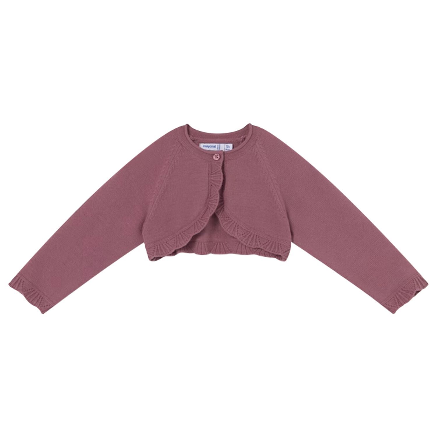 Younger Girls Pink Knitted Cardigan, 1, hi-res image number null