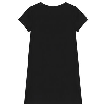 Girls Black Logo Dress