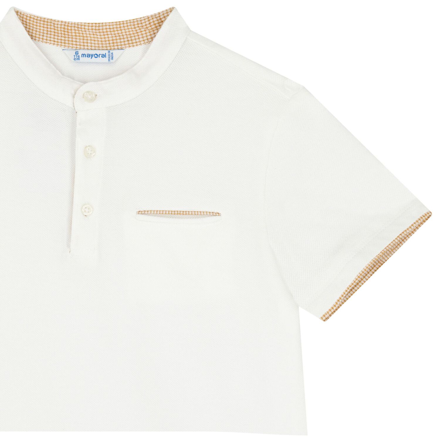 طقم أولاد شورت باللون الأبيض والبيج, 1, hi-res image number null