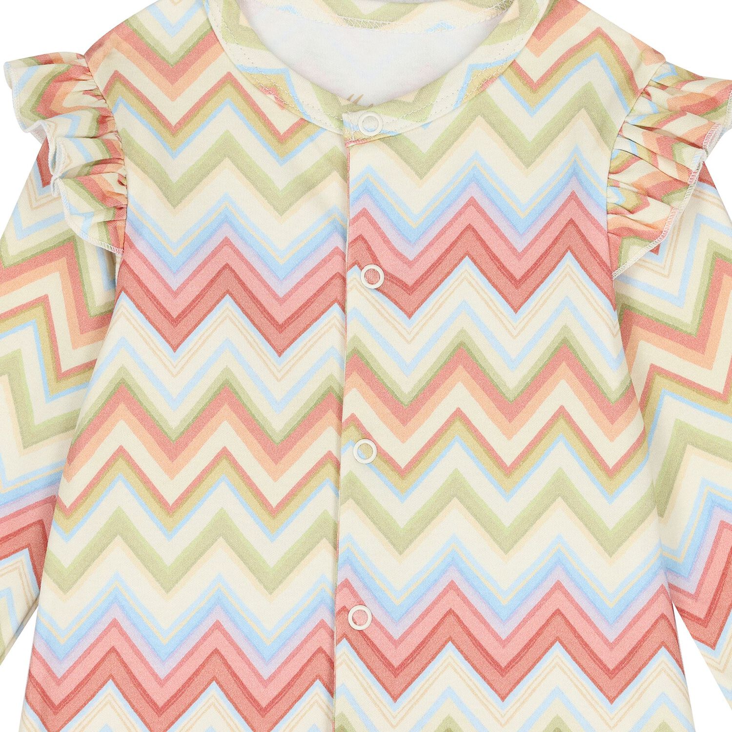 Baby Girls Multi-Coloured Zig Zag Babygrow, 1, hi-res image number null
