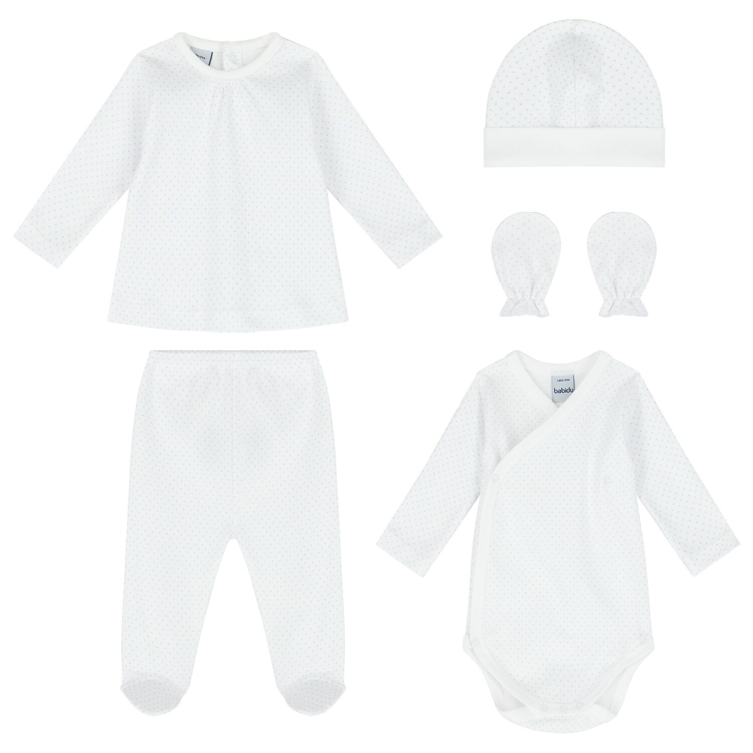 طقم هدايا منقط باللون الأبيض والأزرق, 3, hi-res image number null